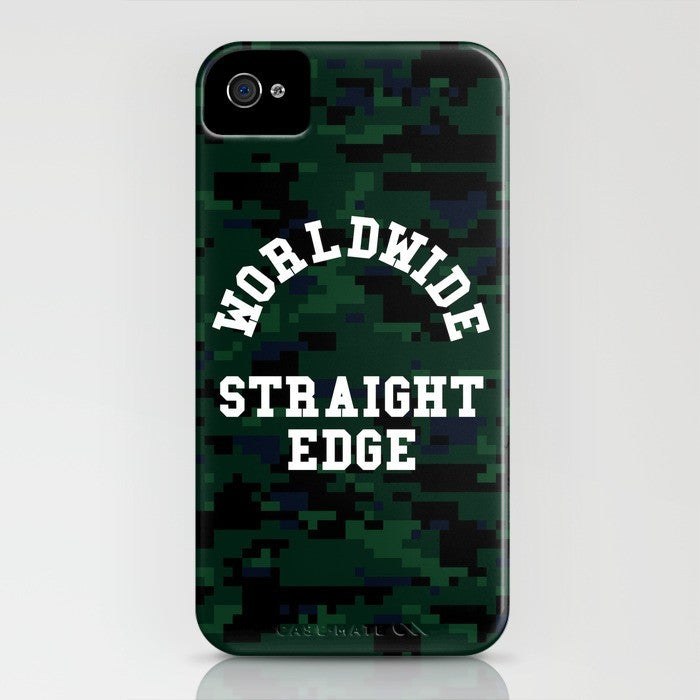 Straight Edge phone case in camo green by STRAIGHTEDGEWORLDWIDE
