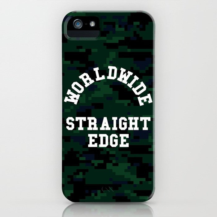 Straight Edge phone case in camo green by STRAIGHTEDGEWORLDWIDE